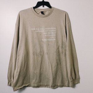 10 Deep “This is a collaboration” 1 of 1 beige tee